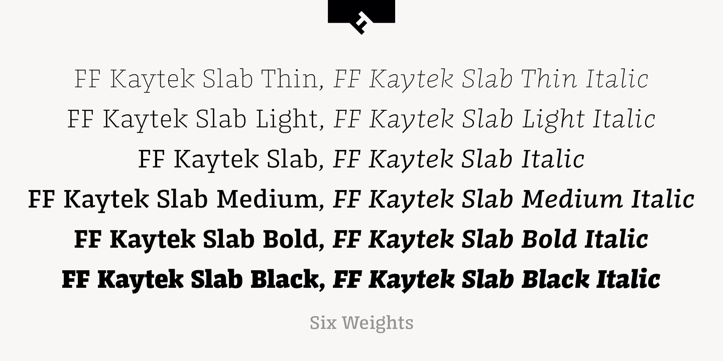 Пример шрифта FF Kaytek Slab #5